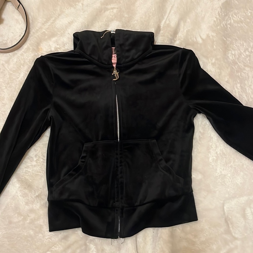 Juicy Couture X AERO Bling Velour Full-Zip Hoodie